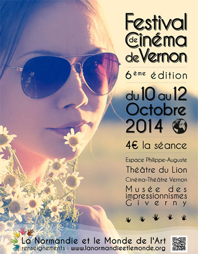 Affiche festival cinéma Vernon La Normandie et le Monde de l'Art 2014